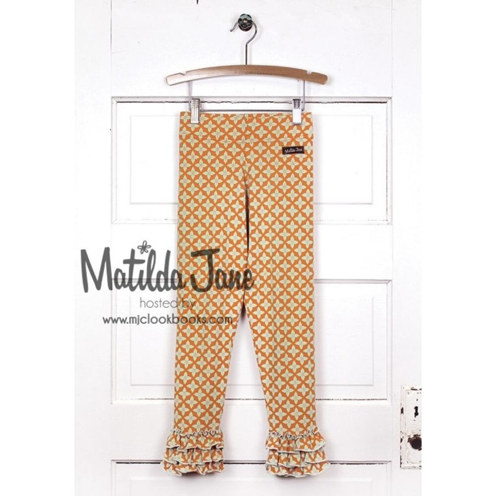 Matilda Jane Lattice Ruffle Hem Leggings - Size 11